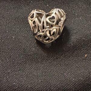 Pandora Silver Heart Ring Charm